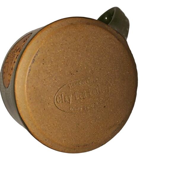 Colorado Columbine Green Clay Pen Pottery Souvenir Coffee Mug Handcrafted 18oz - Picture 7 of 10